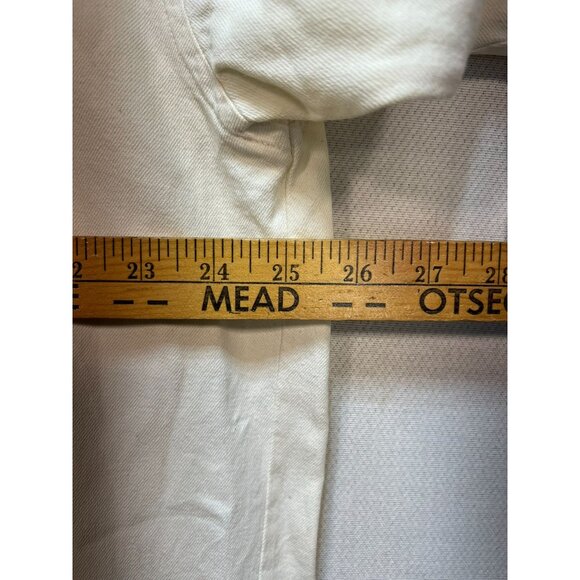 Vntage Whoa Apparel Men's Button Down Shirt Cowboy L Western Off-White Pocket - Picture 8 of 10